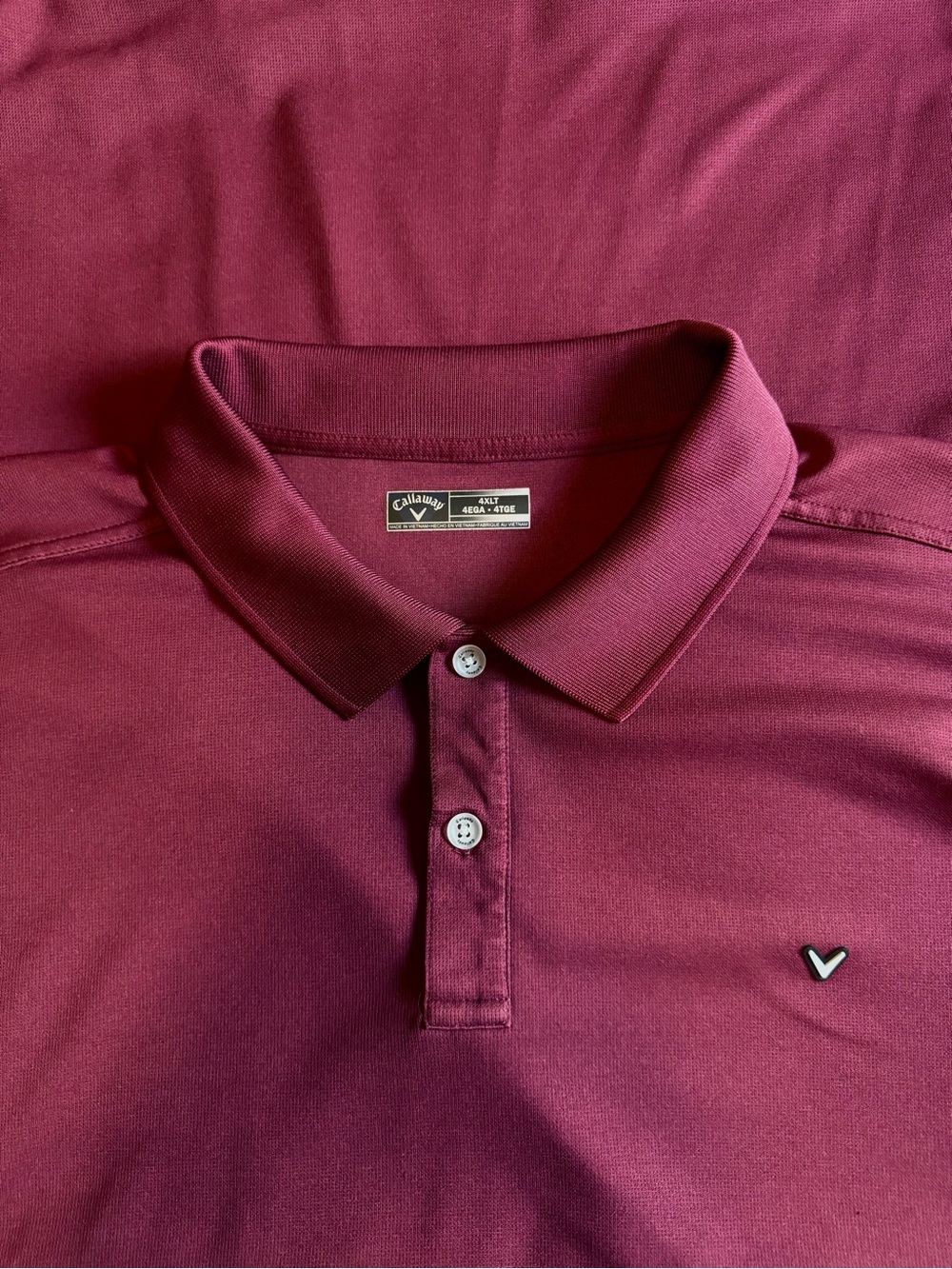 Callaway Men’s Burgundy Golf  Polo - 4XLT